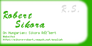 robert sikora business card